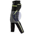 6940 Snickers FlexiWork Softshell Stretch lengőzsebes derekas nadrág, fekete/neonsárga, 58