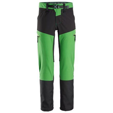 6948 Snickers FlexiWork Softshell Stretch nadrág, almazöld/fekete, 46
