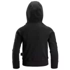 7512 Snickers Junior NEW Logo cipzáras, kapucnis pulóver, fekete, 122/128