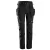 7575 Snickers AllroundWork Junior 4-irányú Stretch nadrág, fekete/fekete, 98