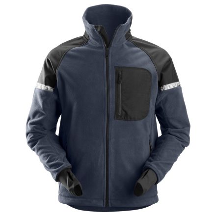 8005 Snickers AllroundWork szélálló Fleece kabát, navy kék, S