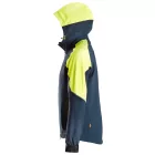 8025 Snickers, FlexiWork, Neon FZ kapucnis pulóver, navy/neon sárga, L