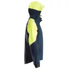 8025 Snickers, FlexiWork, Neon FZ kapucnis pulóver, navy/neon sárga, L