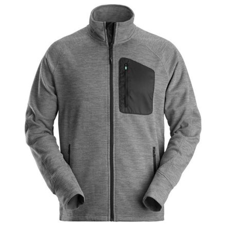 8042 Snickers FlexiWork Fleece zippzáras pulóver, kapucni nélkül