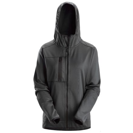 8057 Snickers AllroundWork Női cipzáras kapucnis pulóver, acélszürke, 2XL
