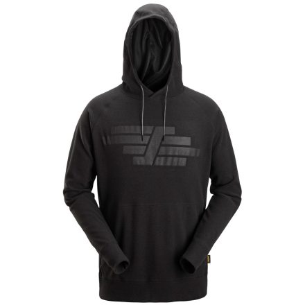 8075 Snickers AllroundWork Polartec Terry Fleece kapucnis pulóver, fekete, S