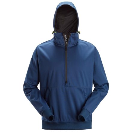 8400 Snickers FlexiWork szélálló félcipzáras, kapucnis Midlayer pulóver, DeepBlue, XL