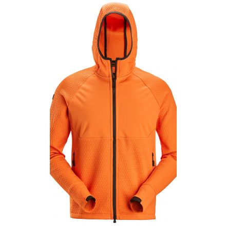 8405 Snickers FW Cipzáras kapucnis pulóver, Warm Orange, M