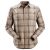 8502 Snickers RuffWork Flannel kockás hosszúujjú ing, khaki/világoskék, M