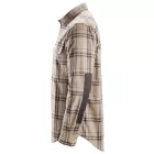 8502 Snickers RuffWork Flannel kockás hosszúujjú ing, khaki/világoskék, M 