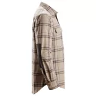 8502 Snickers RuffWork Flannel kockás hosszúujjú ing, khaki/világoskék, M 