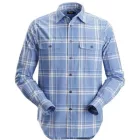 8502 Snickers RuffWork Flannel kockás hosszúujjú ing, világoskék/acélszürke, XS 