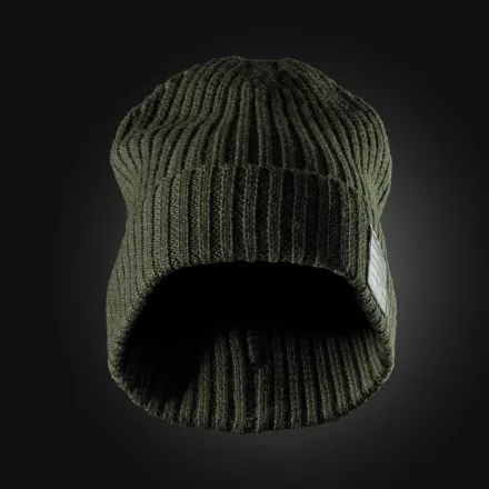 9003 Snickers Gyapjú Fisherman beanie, khaki zöld