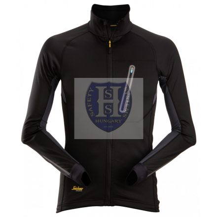 9448 Snickers, LiteWork, cipzáras Midlayer, fekete/acélszürke, 3XL