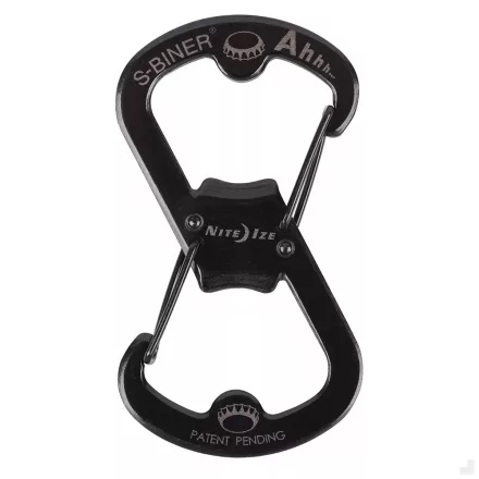 Nite Ize Ahhh ...™ sörnyitó karabiner, fekete